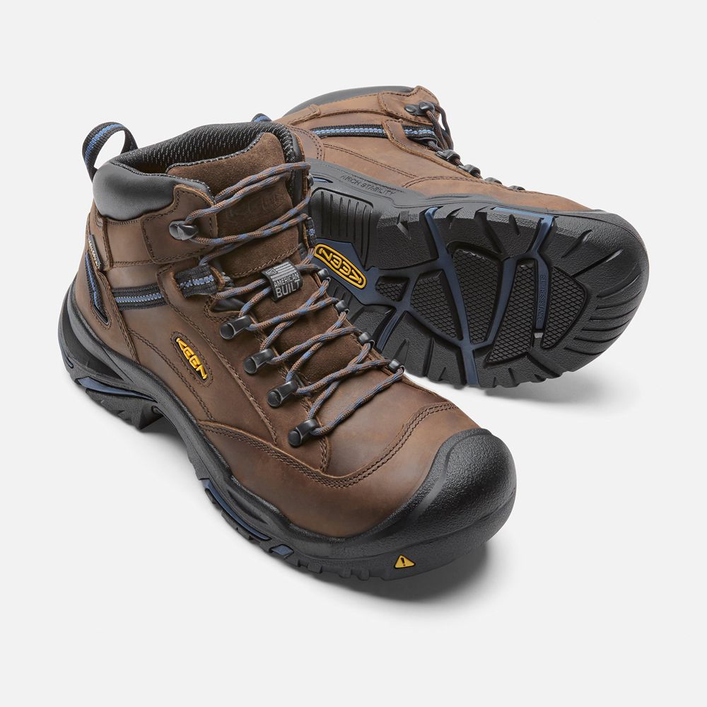 Cizme Keen Romania Barbati Maro Braddock Al Waterproof Mid (Steel Toe) 5486-LDBPA